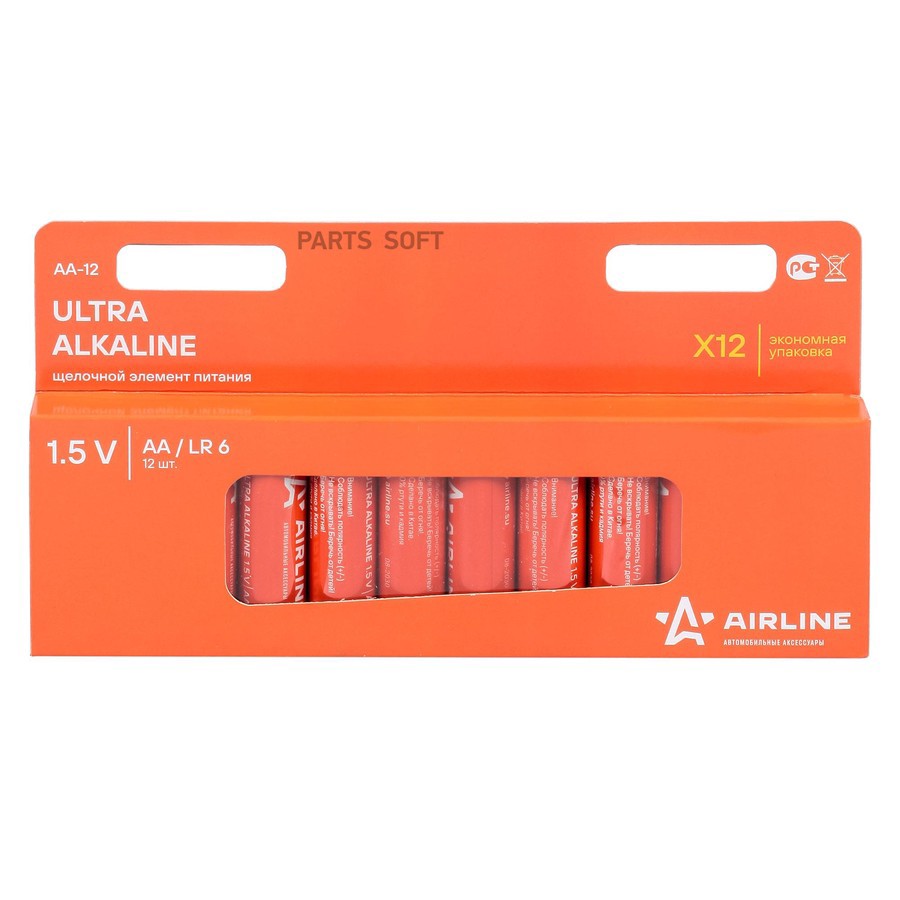 Батарейка AA/LR06 "AIRLINE" (щелочная) (12 шт.) - AIRLINE None None